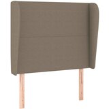 Maison Chic posteljno vzglavje - vzglavna omarica - nočna omarica z ušesi taupe 103x23x118/128 cm blago, (21710188) | Shoptok.si