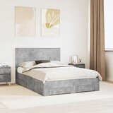  Konstrukcija postelje z vzglavjem Betonsko siva 140 x 200 cm, (5000103571) | Shoptok.si