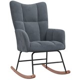 The Living Store Gugalni stol temno siv žamet - Gugalni Stol, (21420618) | Shoptok.si