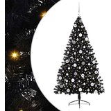  Umjetno predsvijetljeno božićno drvce Crna 180 cm PVC | shoptok.hr