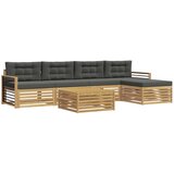 vidaXL Zunanja garnitura za sedenje 7 pcs Bela in antracit Poliester, (5000269781) | Shoptok.si