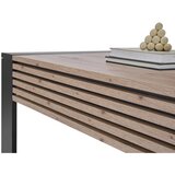 Hom`in KLUBSKA MIZA, 108/42/60 cm črna, hrast artisan | Shoptok.si