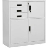 vidaXL Pisarniška omara svetlo siva 90x40x102 cm jeklo Cene