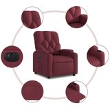  Električni naslonjač od tkanine crvena boja vina | shoptok.hr