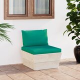 The Living Store Vrtni kavč iz palet srednji z blazinami impregnirana smrekovina - Srednji Kavč Iz Palet, (21427874) | Shoptok.si