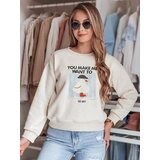 DStreet Bluza damska oversize z nadrukiem GOOSHY ecru | Shoptok.si