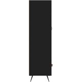  Visoka komoda crna 69,5 x 31 x 115 cm od konstruiranog drva | shoptok.hr