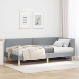  Kotni okvir postelje z matrico Drugo 2 pcs Svetlo siva blago, (5000123361) | Shoptok.si