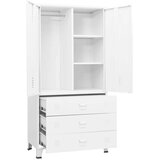 vidaXL garderobna omara bela 90x50x180 cm kovina | Shoptok.si