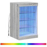  Komoda s LED svjetlima boja sivog hrasta 41 x 37 x 67 cm Siva | shoptok.hr