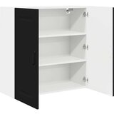 vidaXL Stenska kuhinjska omarica Črna 80 x 31 x 80 cm Konstruiran les | Shoptok.si