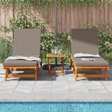  Ležaljka 2-osoba 2 pcs Smeđa Čvrsto drvo akacije | Eponuda.com