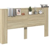  Krevetna ploča s LED-om s policom Sonoma 180 x 16,5 x 103,5 cm | shoptok.hr