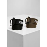 Urban Classics Industrial Canvas Belt 2-Pack Black/Olive | ePonuda.com