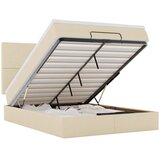  Otomanski krevet s madracem i LED krem 140x190 cm tkanine | shoptok.hr