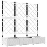  Vrtna saksija 3 pcs Bijeli 120 x 40 x 125,5 cm Plastika | shoptok.hr