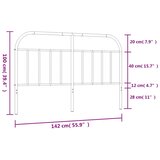  Metalno zamjensko uzglavlje crno 135 cm | shoptok.hr