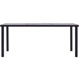 In blagovaonski stol crni i siva boja betona 200 x 100 x 75 cm mdf | shoptok.hr