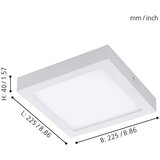 Eglo 33316 - led rgbw prigušiva stropna svetiljka fueva-c LED/15,6W/230V 22,5x22,5cm bela | Eponuda.com