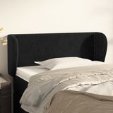 Uzglavlje s ušima crni 83x23x78/88 cm baršunasti | shoptok.hr