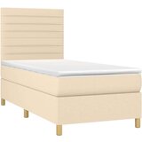  Box spring s madracem LED krem 100x200 cm od tkanine | shoptok.hr