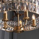  Endon 106244 - Luster na lancu CLIFTON 5xE14/6W/230V prečnik 50,5 cm mesing/prozirno | Eponuda.com