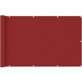 vidaXL Balkonsko platno rdeče 120x600 cm HDPE, (20693044) | Shoptok.si