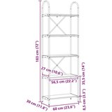 vidaXL Knjižna polica Siva sonoma 60 x 30 x 183 cm Konstruiran les | Shoptok.si