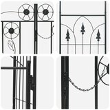  Vrtni lok s ključavnico Črna 102 x 50 x 218 cm, (5000160756) | Shoptok.si