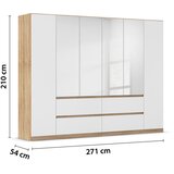 Rauch Möbel omara s klasičnimi vrati, bela, barve hrasta | Shoptok.si