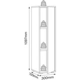 MID.YOU Arhivska Omara Salia B30, Bela, Barva Hrasta | Shoptok.si