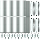  Stup za ogradu 52 pcs Siva 3,2 x 3,2 x 110 cm | shoptok.hr