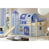 MID.YOU Igralna Postelja Kasper, 90x200, Modra, Tobogan, Stolp | Shoptok.si