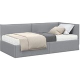 vidaXL Kotni okvir postelje z matrico 2 pcs Svetlo siva Žamet, (5000163061) | Shoptok.si