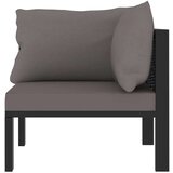vidaXL Modularna kutna sofa od poliratana s lijevim naslonom antracit | shoptok.hr