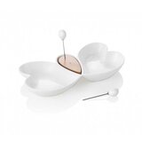Brandani Servirni krožnik 2kos nabodal 28x14x3cm / metulj / porcelan, les, (20928623) | Shoptok.si