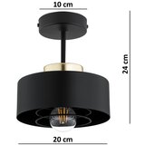 Brilagi plafonski luster 1xE27/60W/230V crna/zlatna | Eponuda.com