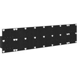 vidaXL Vznožnica z omarico s polico Črna Orehovina 337 x 32,5 x 80 cm | Shoptok.si