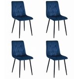 Libra stolica - tamnoplavi baršun / crne noge x 4 | shoptok.hr