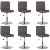 vidaXL Vrtljivi jedilni stoli 6 kosov taupe blago, (20943699) | Shoptok.si