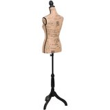 vidaXL Ženska krojačka lutka za prikaz od jute crna | shoptok.hr