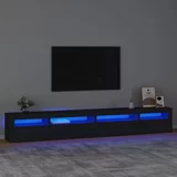 vidaXL TV omarica z LED lučkami črna 270x35x40 cm