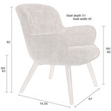 Dutchbone Temno vijoličen žameten fotelj Lenn – | Shoptok.si