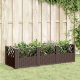 Maison Chic Cvetlično korito - Cvetlični Lonec z zatiči rjavo 123,5x43,5x43,5 cm PP, (21790076) | Shoptok.si