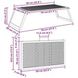  Zložljiv kamperski žar Črna 58 x 31 x 2 cm Zlitina jekla, (5000288747) | Shoptok.si