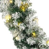  Božićni vijenci Zelena i bijela 270 cm PVC 50 LED lampica | shoptok.hr