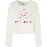PepeJeans Sweater majica 'LORELAI' jarko crvena / bijela