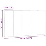  Jastuk za uzglavlje Hanko crni 90 cm od tkanine | shoptok.hr