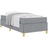vidaXL Konstrukcija postelje z vzmetnico Svetlo siva 90 x 200 cm blago, (5000123978) | Shoptok.si