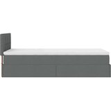 vidaXL Otomanski okvir kreveta s madraca tamnosivi 80x200cm od tkanine | shoptok.hr